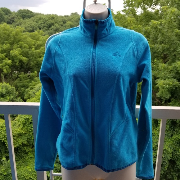Adidas Turquoise Blue Full Zip Athletic Jacket - Picture 1 of 8